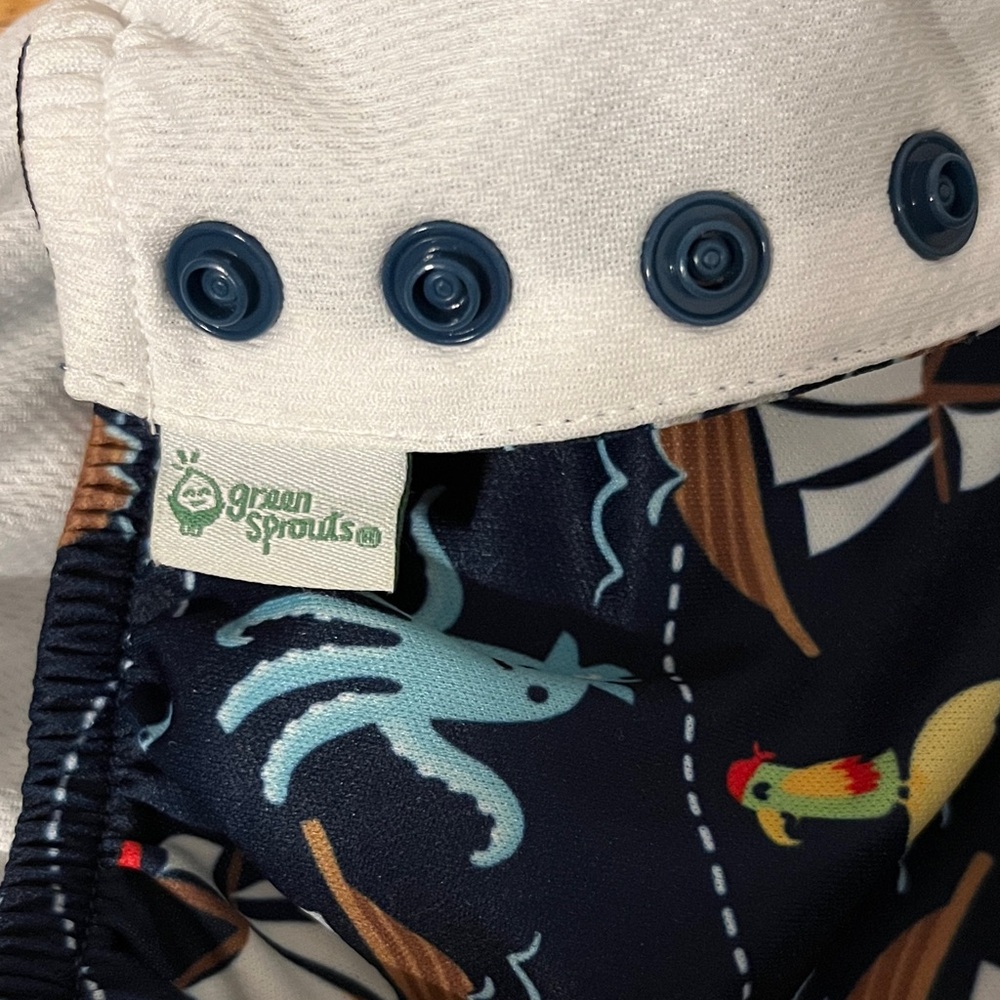 Green Sprouts 4T Reusable Pirate Swim Diaper - Picture 2 of 6
